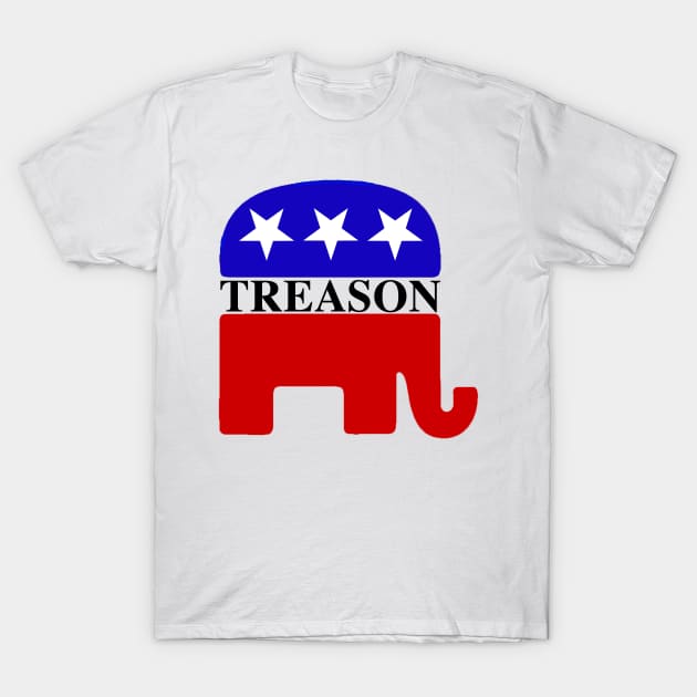 Gop Treason Elephant T-Shirt by skittlemypony